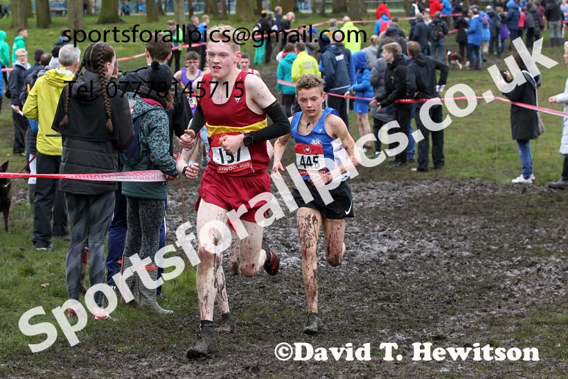 Intermediate boys, 2020 New Balance English Schools Champs., Sefton Park, Liverpool. Photo: David T. Hewitson/Sports for All Pics